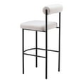 thumbnail image 5 of Livorno Barstool Ivory Barstool, Modern Style, Shearling style fabric, Steel, Indoor Bar, 5 of 5