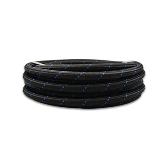 Vibrant Performance 11982B VIB11982B 20FT ROLL OF BLACK BLUE NYLON BRAID FLEX HOSE; AN SIZE: -12; HOSE ID: 0.68IN
