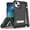 Black, variant on Tri-Shield Series for iPhone 13 Case, Tri-Shield [Military Grade] Rugged Cover with Metal Kickstand [Includes Wrist Strap Lanyard]