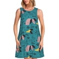 thumbnail image 1 of Lukts Teckel Sans Manches pour Femmes, Robe d'Été à Col Rond avec Poches, Adaptée à la Vie Quotidienne, Plage, Fête, 1 of 7