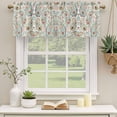 thumbnail image 3 of 2 Pack Valances for Windows, Boho Flower Window Valances for Living Room/Bedroom/Bathroom, Spring Watercolor Botanical Paisley Floral Leaf Light Filtering Kitchen Curtain Valance 42"W x18" L, 3 of 9