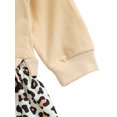 thumbnail image 5 of Qiylii Girl’s Cat Print Round Neck Sweater Stitching Leopard A-line Dress, 5 of 9