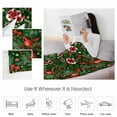 thumbnail image 4 of Red Flower Bird Throw Flannel Blanket 30x40In Green Leaf Pine Cone Christmas Stars Super Soft Cozy Bed Blanket, Lightweight Plush Fuzzy Bed Throw for Bedroom Sofa Couch Living Room, 4 of 4