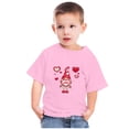thumbnail image 5 of Penkiiy Toddler Kids Boys Girls Fashion Cute Round Neck Print Short Sleeve Top 7-8 Years Pink, 5 of 6