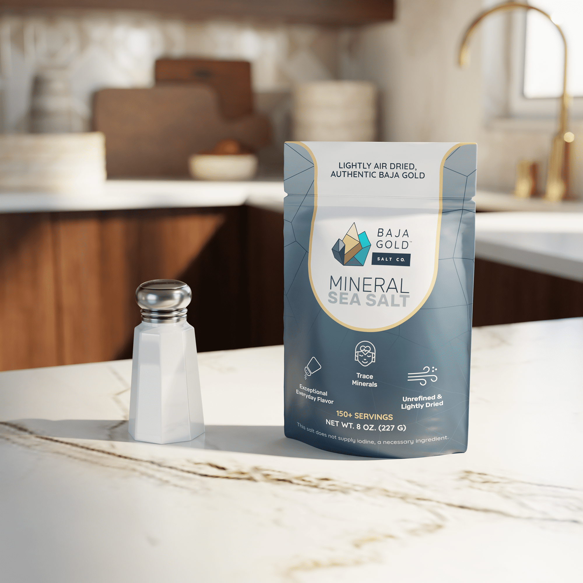 Baja Gold Mineral Sea Salt - 8 Oz. Resealable Bag
