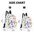thumbnail image 2 of FORMRS Mini Backpack Purse for Women Travel Daypack Casual Shoulder Bag, Blue Retro Triangles, 2 of 7