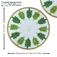 thumbnail image 3 of O Christmas Tree Bead Embroidered PlacematColor: White, Green & GoldSize: 13.5" RoundSet of 2, 3 of 10