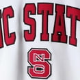 thumbnail image 4 of Men's Colosseum White NC State Wolfpack Arch & Logo Crew Neck Sweatshirt, 4 of 4