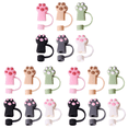 thumbnail image 1 of 6 Uds. Paja Silicona Con Forma Pata Gato Adornos 10mm para Vasos 30/40 OZ, 1 of 5