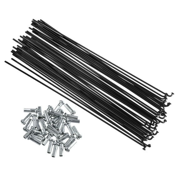 Unique Bargains 40 Pcs Bicycle Steel Spokes 14G Bike Spoke 200mm Length with Nipples for Most Bicycle