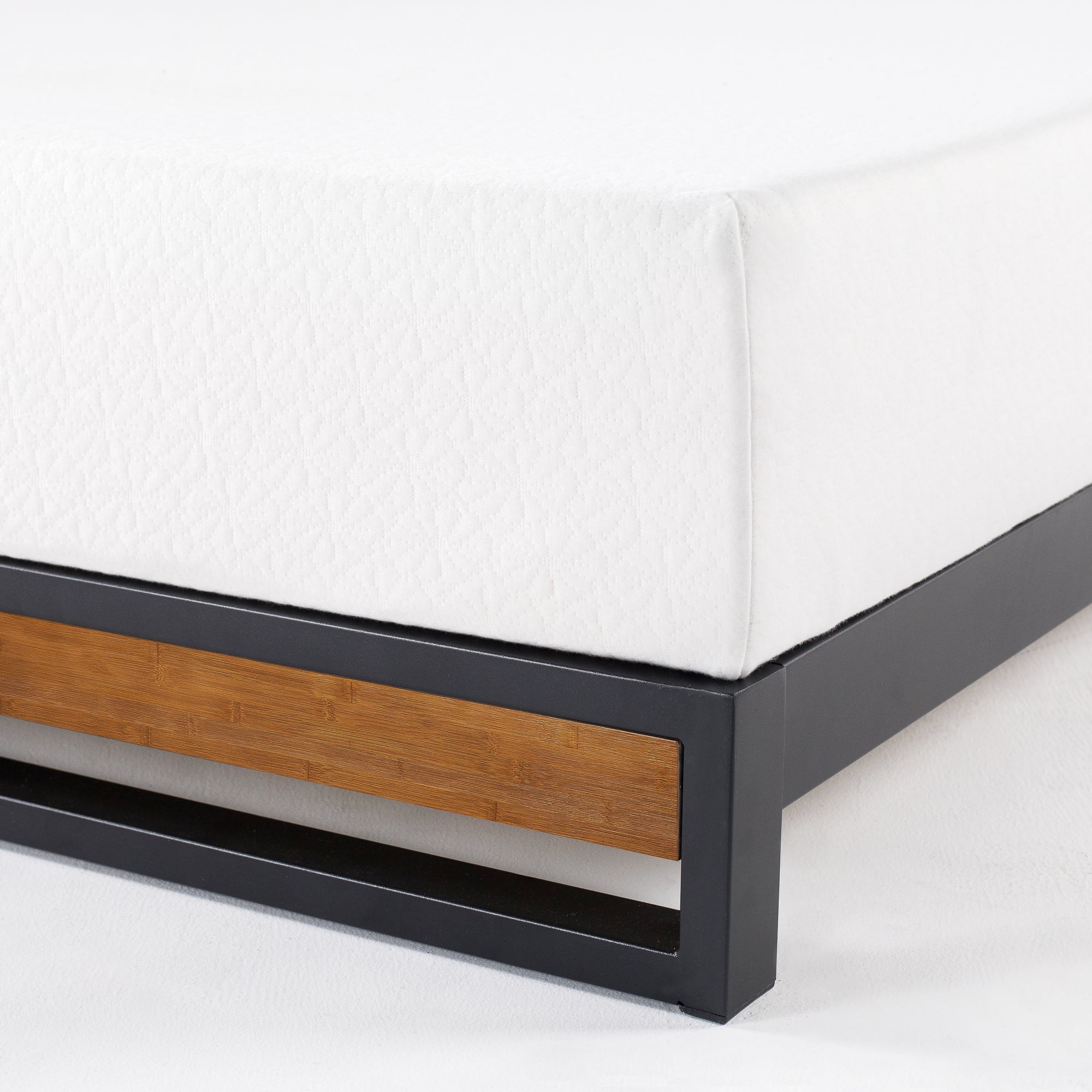 Zinus Good Design Winner Suzanne 6" Bamboo and Metal Platform Bed - Chestnut Brown, Twin