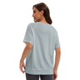 thumbnail image 6 of Womens Fashion T-shirts Round Neck Sleeve Summer Loungewear Tracksuit, 6 of 6
