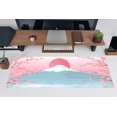 thumbnail image 5 of Aesthetic Japanese Cherry Blossom Desk Mat Cute Pastel Blue Color XL Sakura Gaming Mouse Pad Anime Mousepad for Women Desk Office Girl Gamer Cherry Blossoms Mouse Pads Fun Desktop Mat 31.5x11.8 in, 5 of 6
