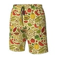 thumbnail image 4 of Pofeuu Fruits And Vegetables Prin Men's Swim Trunks Quick Dry Bathing Suit Swimming Board Shorts Mesh Lining Beach Swimwear-XX-Large, 4 of 6