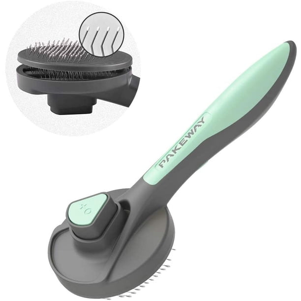 Cepillo para gatos y perros, cepillo para gatitos, cepillo autolimpiable para mascotas, peines de masaje para gatos y perros de pelo corto, mediano y largo.