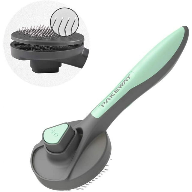 Cepillo para gatos y perros, cepillo para gatitos, cepillo autolimpiable para mascotas, peines de masaje para gatos y perros de pelo corto, mediano y largo.