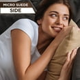 thumbnail image 4 of 22" x 22" Throw Pillow - Cowboy Taupe: 2 PCS / 4 Sided. Luxurious Premium Microbead Fill w/ Reversible Cover Microsuede/Microplush Fabric. Forever Fluffy, Beautiful & Supportive. Soft & Comfy., 4 of 9