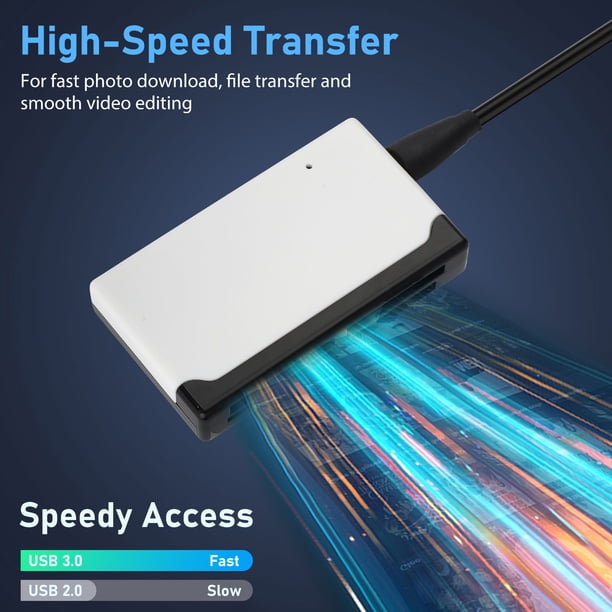 TSV 6-in-1 USB 3.0 Card Reader for TF, Micro SD, XD, CF, M2, MS