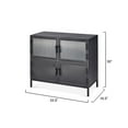 thumbnail image 3 of Jamie Young Co Vitrino 4 Door Iron Side Table in Black Metal Finish, 3 of 9