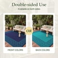 thumbnail image 6 of DEORAB 5'x8' Outdoor Rugs Waterproof Patio Reversible Plastic Carpet Camping Outside Mat,Navyblue & Jadegreen, 6 of 9