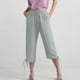 thumbnail image 5 of WILLBEST Pantalones Capri Casuales de Lino con Cordón Ajustable para Mujer, de Color Liso, Cómodos para Uso Diario. Grande, 5 of 8