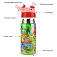 thumbnail image 3 of Kids Water Bottle with Straw - Winnie The Pooh 16.9 Oz Stainless Steel Vacuum Insulated Water Bottle for Boys Girls, 3 of 7
