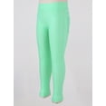 thumbnail image 4 of Aislor Girls Dance Yoga Leggings Footless Tights Flamingos Elastic Waistband Ankle Length Pants Size 3-14 Green 7-8, 4 of 7