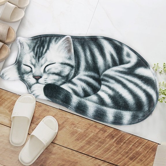 Front Door Mat,Door Mats Outdoor Entrance,30*16IN Welcome Cat Front Door Mat, Funny Home Entryway Decor Indoor Outdoor Non-Slip Doormat, Entrance Mat Rug Outside Patio/Inside Entry Way(A)