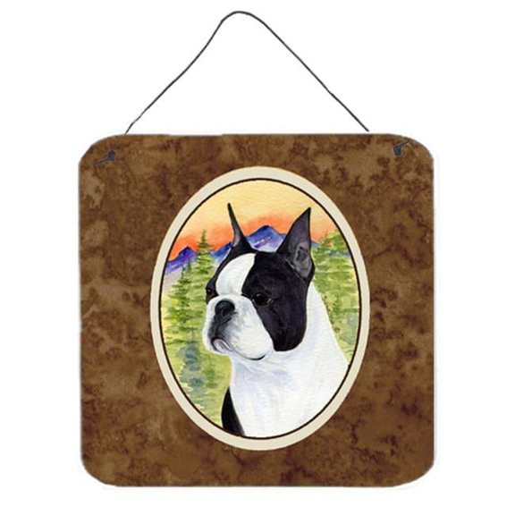Boston Terrier Aluminium Metal Wall Or Door Hanging Prints - 6 x 6 In.