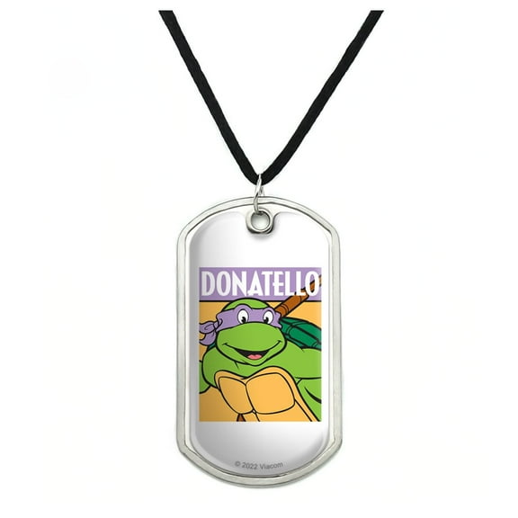 Teenage Mutant Ninja Turtles Donatello Military Dog Tag Pendant Necklace with Cord