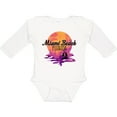 thumbnail image 3 of Inktastic Miami Beach Florida Vacation Sunset Girls Long Sleeve Baby Bodysuit, 3 of 5