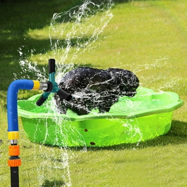 SDJMa Trampoline Sprinkler Set of 6, Net Friendly Trampoline Water Sprinkler for Kids, 360° Rotating Sprinkler for Trampoline, Quick Setup Trampoline Accessories