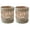 Quantity 2, variant on QIAOIDEA Rustic Vintage Seagrass Glass Tea Light Candle Holder, Pack of 2