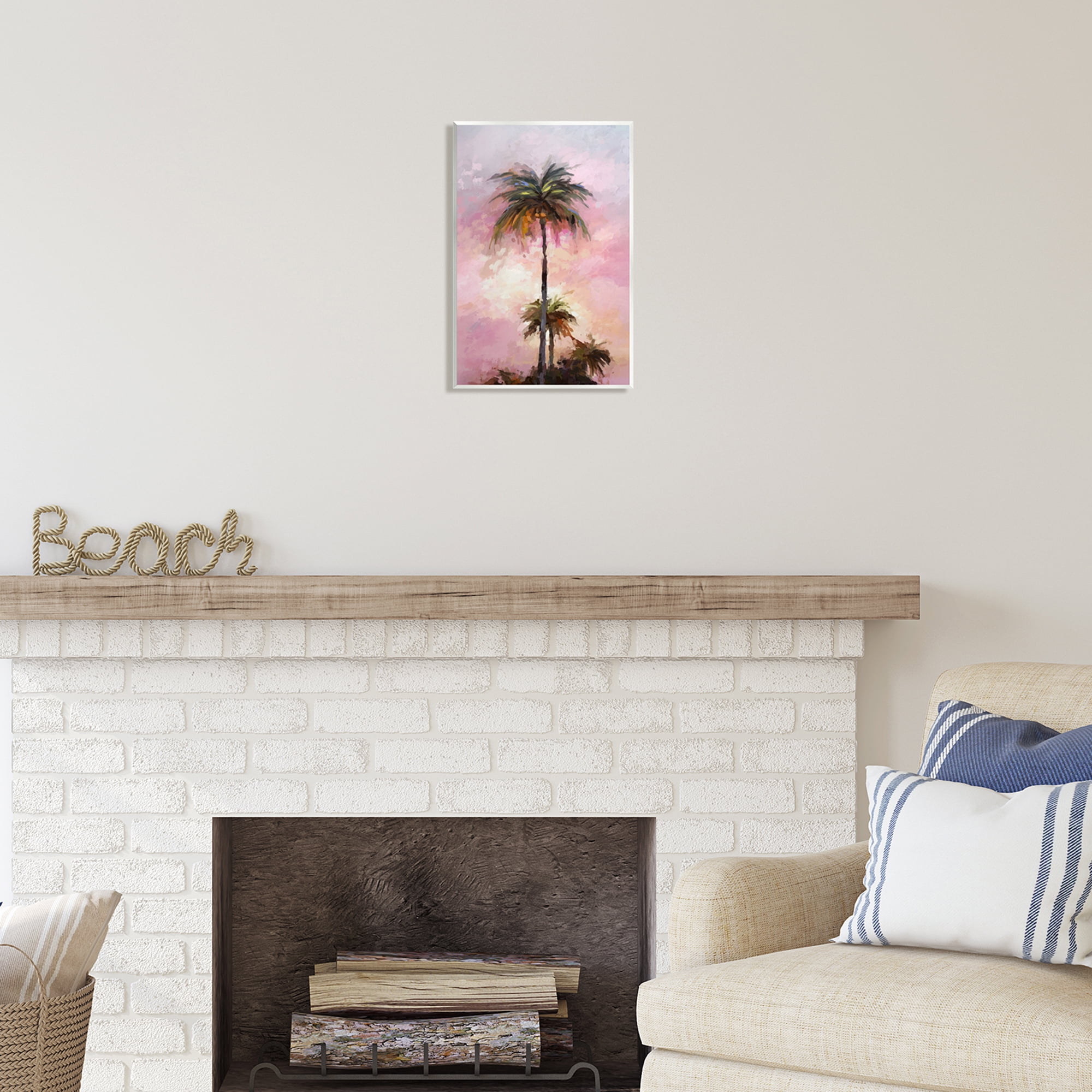Stupell Industries Summer Sunset Palms Botanical & Floral Painting Unframed Art Print Wall Art, 10 x 15