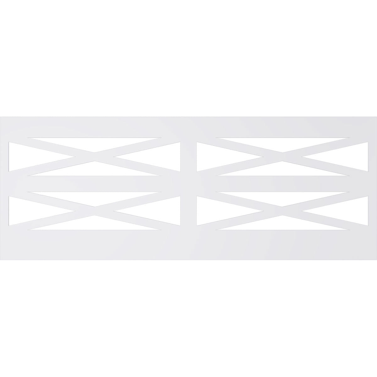 Ekena Millwork 36"H x 94 1/2"W Farmhouse Fence PVC Wainscot Paneling Kit