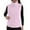 Pink, variant on Women's Solid Color Double-Sided Velvet Vest Hooded Sleeveless Zipper Pocket Jacket for Warmth