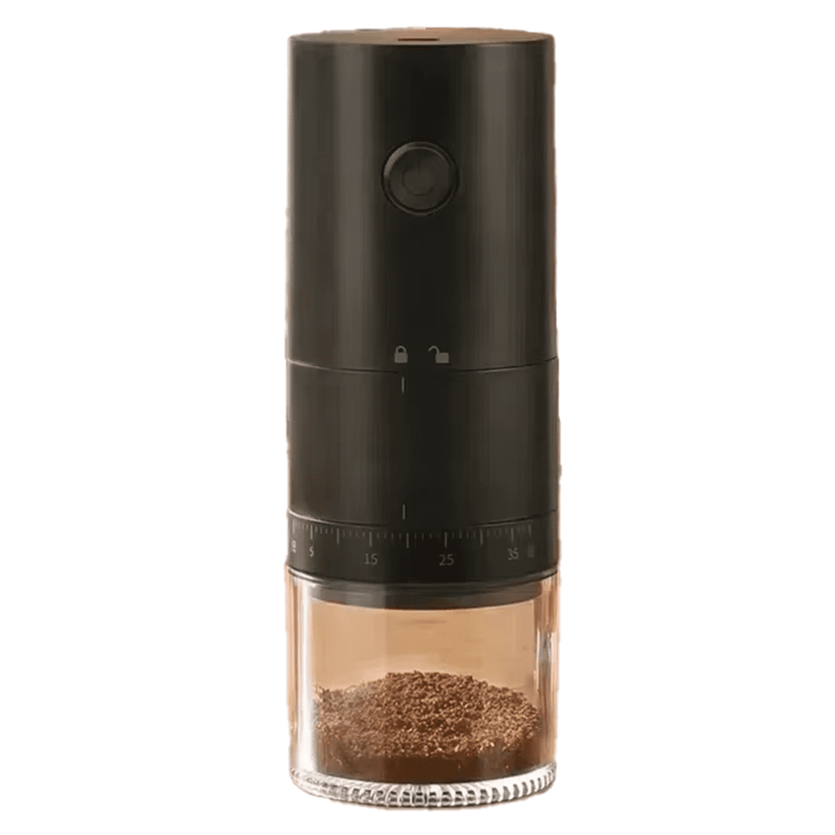 Rechargeable USB Electric Coffee Grinder - Portable 38 Gears Adjustable Mini Coffee Machine, Ideal for Home Use Black