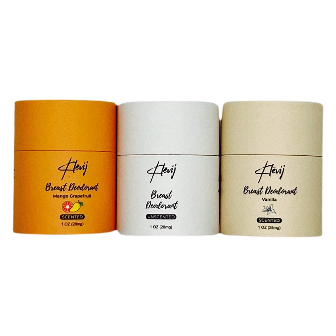 Breast Deodorant by Klevij 3Pack 1 oz Mix and Match Helps Control