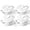 White, variant on Lareina Mini Cocotte - 12oz Ceramic Casserole Dishes - Kitchen Casserole Sets With Handles And Lid - Small Baking Ramekins - Oven, Microwave & Dishwasher Safe - Set of 4 - Blue