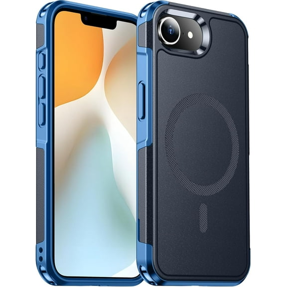 Designed for iPhone 16E Case Magnetic,[Compatible with Magsafe][Military Grade Drop Protection] Dropproof Heavy Duty Tough Rugged Shockproof Phone Case for iPhone 16E (6.1")-Seablue