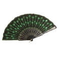 thumbnail image 2 of Pure Sequins Plastic Fan Dancing Fan Folding Fan Embroidered Props Hand-embroidered Dance Fan D3R4, 2 of 6