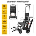 thumbnail image 3 of Ecojoy Portable Large Wheel Motorized Climbing Wheelchair Stair Lifting Chair Elevator Disabled (Load Capacity 450 lb), 3 of 11