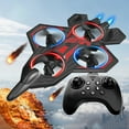 thumbnail image 4 of RC Plane Remote Control Airplane - Foam Flying Toy with Headless Mode, 2.4GHz, LED Breathing Lights, One-Key Takeoff/Landing, 360° Rotation, Speed Change, Maintain Height, 4 Motors, 4 of 7