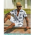 thumbnail image 4 of COOFANDY Casual Button Up Shirts for Men Short Sleeve Cruise Wear Clothing, 4 of 9
