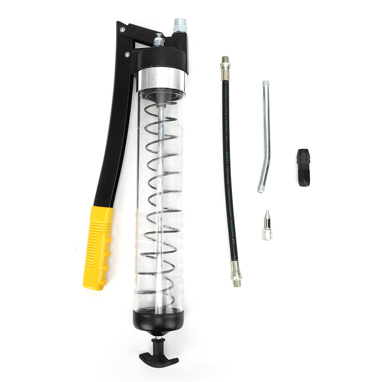 6000PSI Grease Gun Visible Transparent Tube Portable Auto Car Tool Accessory