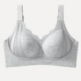 thumbnail image 2 of LangJing Bras for Women No Underwire, Woman Seamless Thin Without Rims Soft Support Gathered Breathable Underwear Daily Bra Gray,XXL, 2 of 4