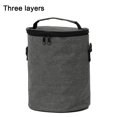 thumbnail image 1 of Bolsa De Pícnic Bolsa de almuerzo térmica Oxford Bolsas de picnic de papel de aluminio de barril Paquete Bento (3 capas) Likrtyny Para Estrenar, 1 of 8