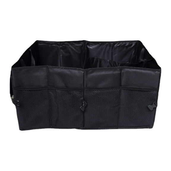 Trunk Organizer for Car, Car Trunk Storage Organizer Sturdy 3 Divider Compartments Car Cargo Organizer for Truck SUV Sedan