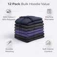 thumbnail image 5 of SOCKS'NBULK Wholesale Hoodie Sweatshirts, Men Womens Unisex Hoodies Cotton Blend, Bulk Adults Sweatshirt, Homeless Donation 12 PACK SIZE 3XL, 5 of 7