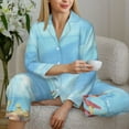 thumbnail image 6 of Uemuo Sea and Fish Pattern Womens Pajama Sets,PJ Set for Women,Pajamas for Women Logo,Long Sleeve Pajama Set for Women,Soft Long Sleeve Top With Pants-Small, 6 of 9